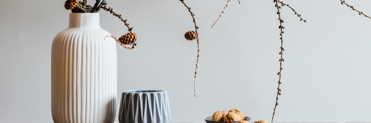 Home decor vases on a side table Shoreline Park City, Utah