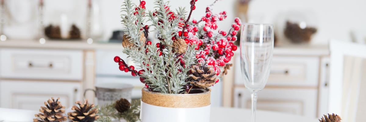 Holiday decor on a kitchen table, Shoreline Park City, Utah