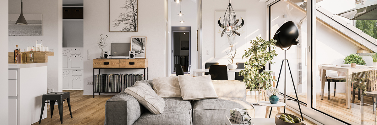 Nicely decorated living room